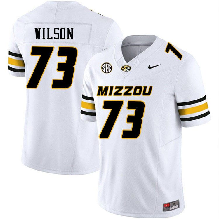 Men #73 Tristan Wilson Missouri Tigers College Football Jerseys Stitched-White